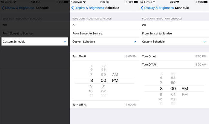 how to use night shift mode in ios 9.3 preview